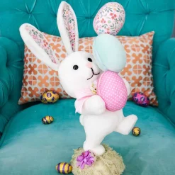 Marching Rabbit Juggling Easter Eggs - 34Cm