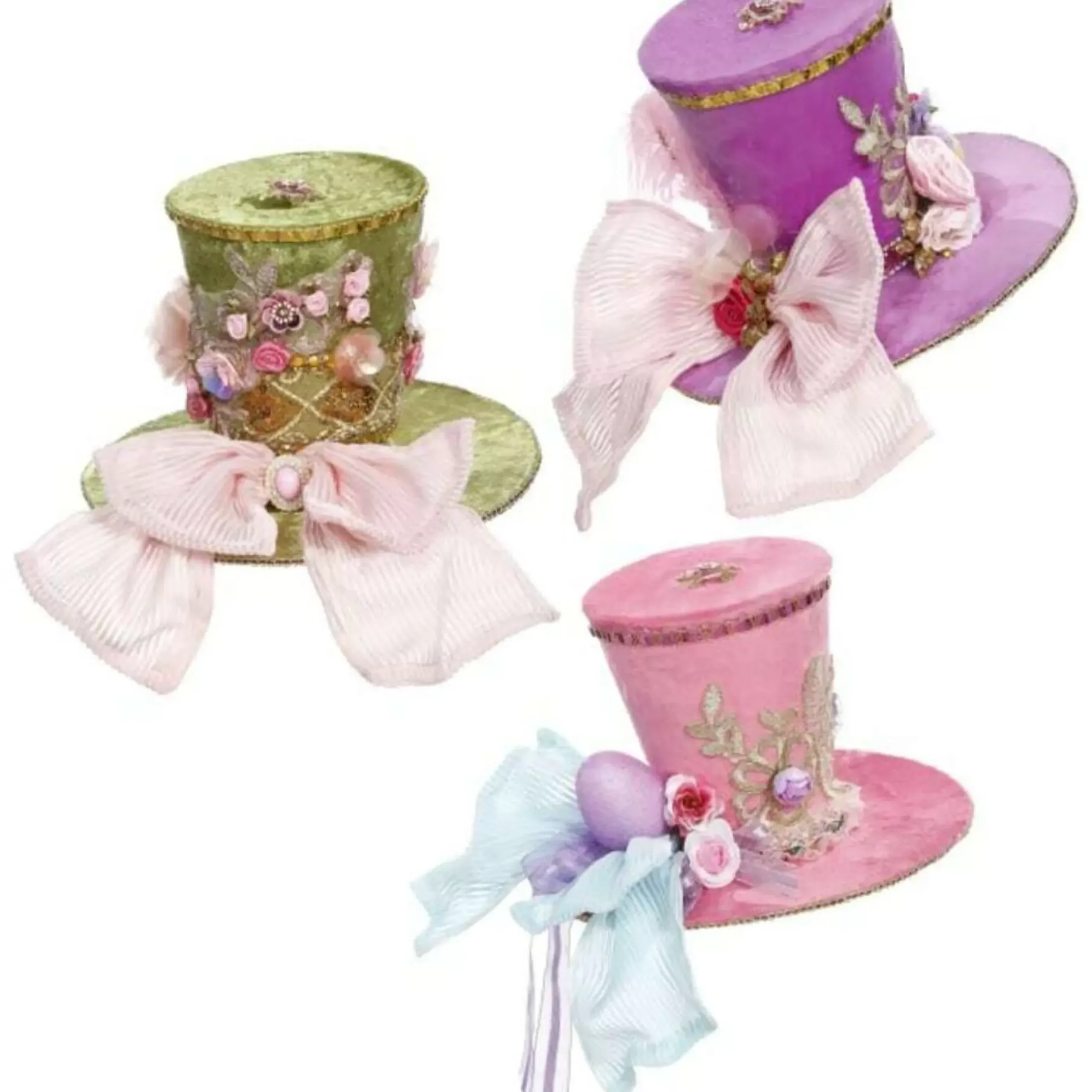 Mark Roberts Easter Parade Top Hat Decoration (3 Styles) - 15Cm