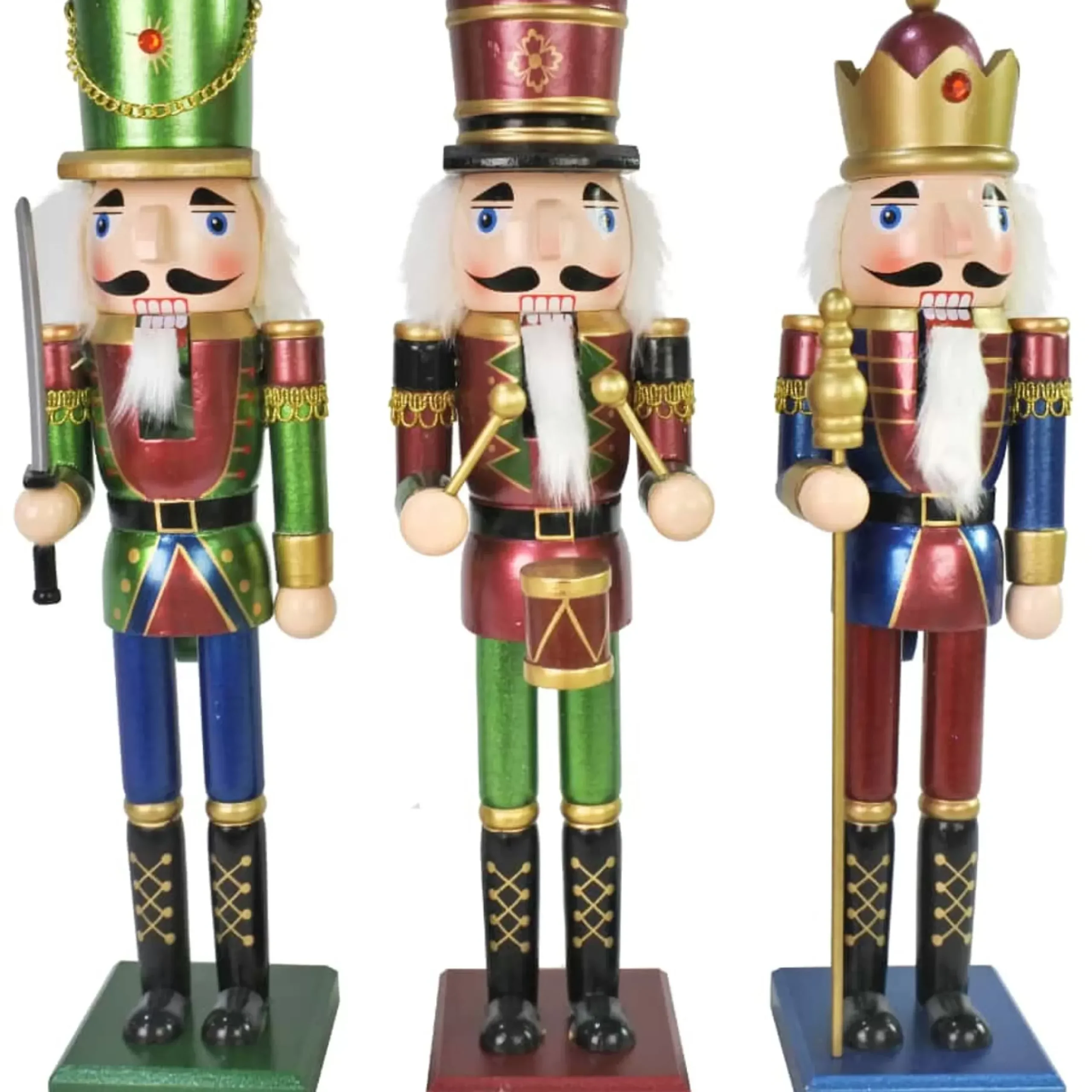 Matte Metallic Nutcracker (3 Styles) - 38Cm