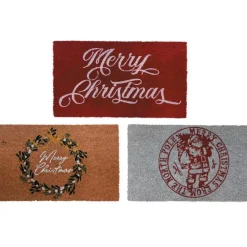 Merry Christmas Door Mat Tufted Coir (3 Styles) - 70Cm