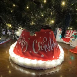 Merry Christmas Usb Light Up Tree Base - 60Cm