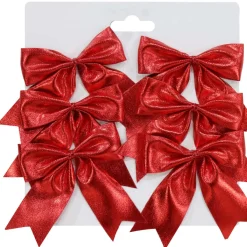 Metallic Mini Bow Pack Of 6 ( 3 Colours) - 8Cm