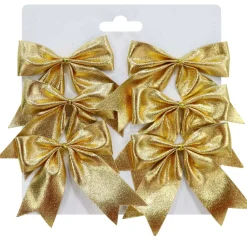 Metallic Mini Bow Pack Of 6 ( 3 Colours) - 8Cm