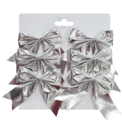 Metallic Mini Bow Pack Of 6 ( 3 Colours) - 8Cm