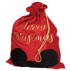 Mickey Merry Xmas Velvet Gift Sack - 58.5Cm