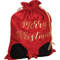 Minnie Merry Xmas Velvet Gift Sack - 58.5Cm