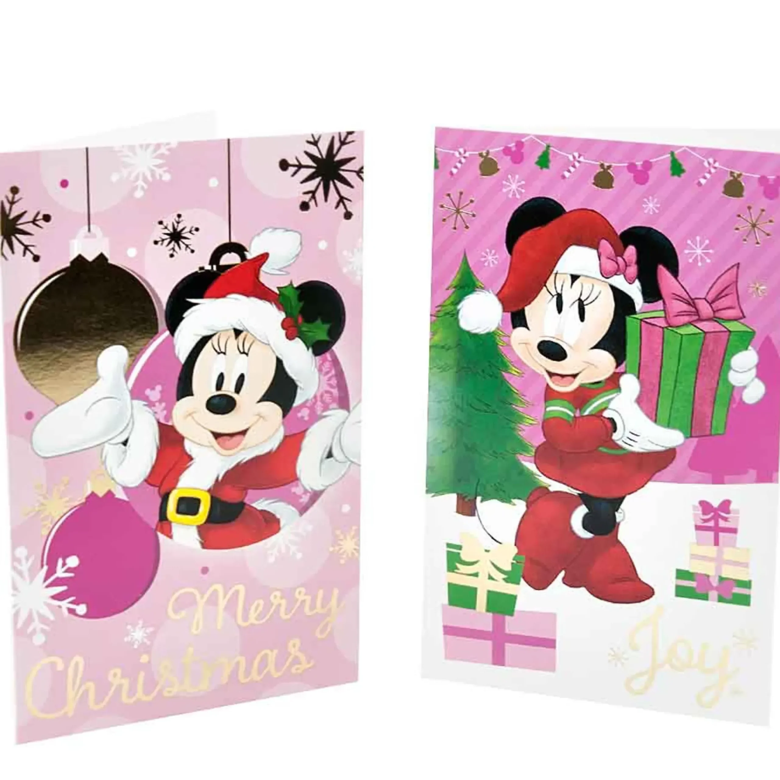 Minnie Mouse Christmas Cards (2 Designs) Pack Of 10 - 20Cm