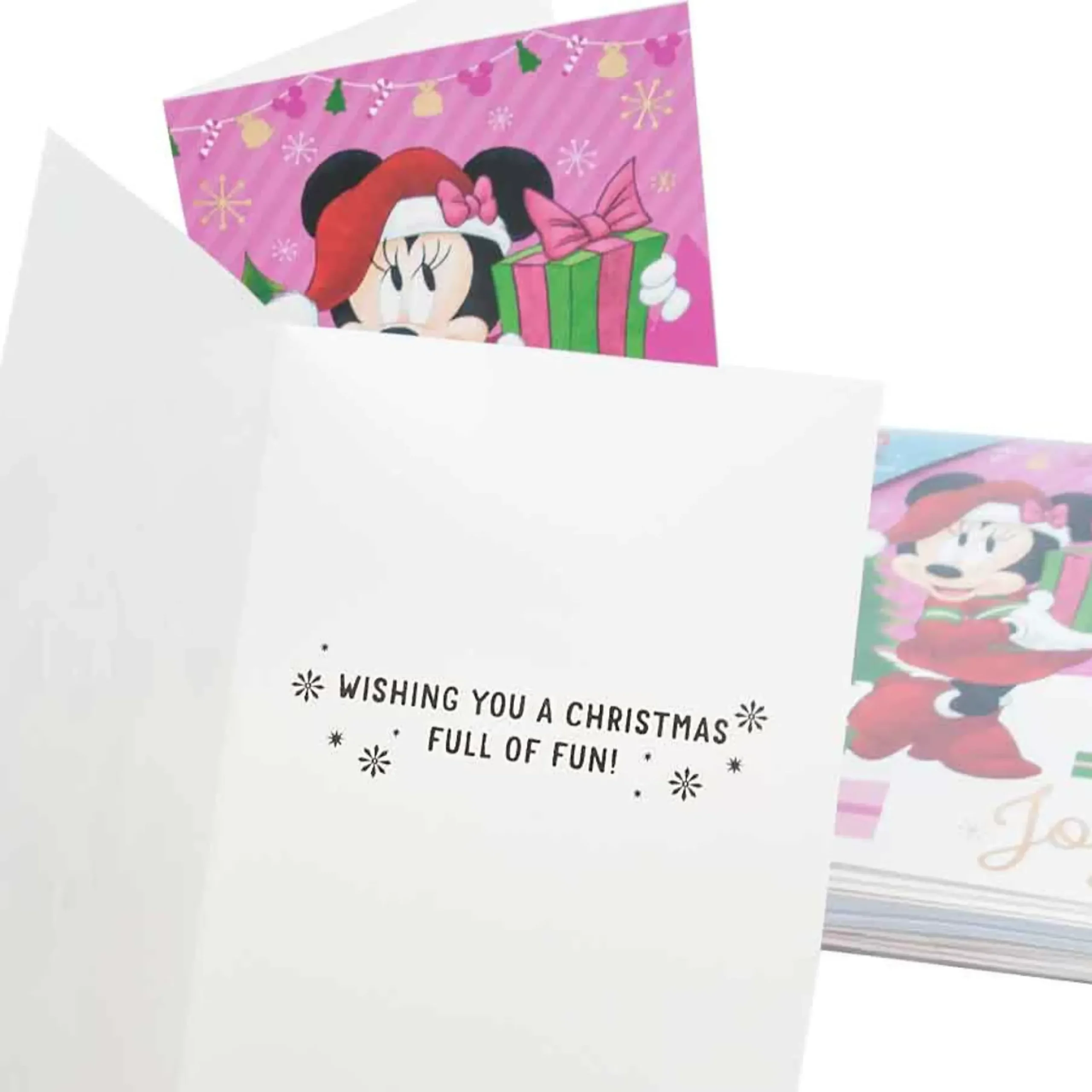 Minnie Mouse Christmas Cards (2 Designs) Pack Of 10 - 20Cm