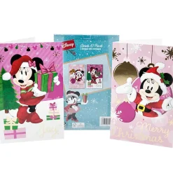Minnie Mouse Christmas Cards (2 Designs) Pack Of 10 - 20Cm