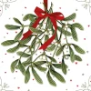 Mistletoe Luncheon Christmas Napkins - 33Cm