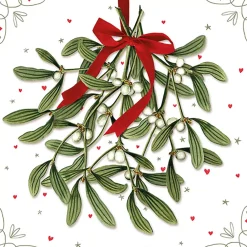 Mistletoe Luncheon Christmas Napkins - 33Cm