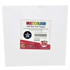 Multicolour Connectable Star Tree Topper With 20 Led - 17Cm