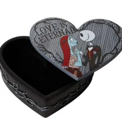 Nightmare Before Christmas Jack And Sally Heart Trinket Box - 9Cm