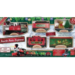 North Pole Express Light Up Christmas Train Set (5 Carriage)