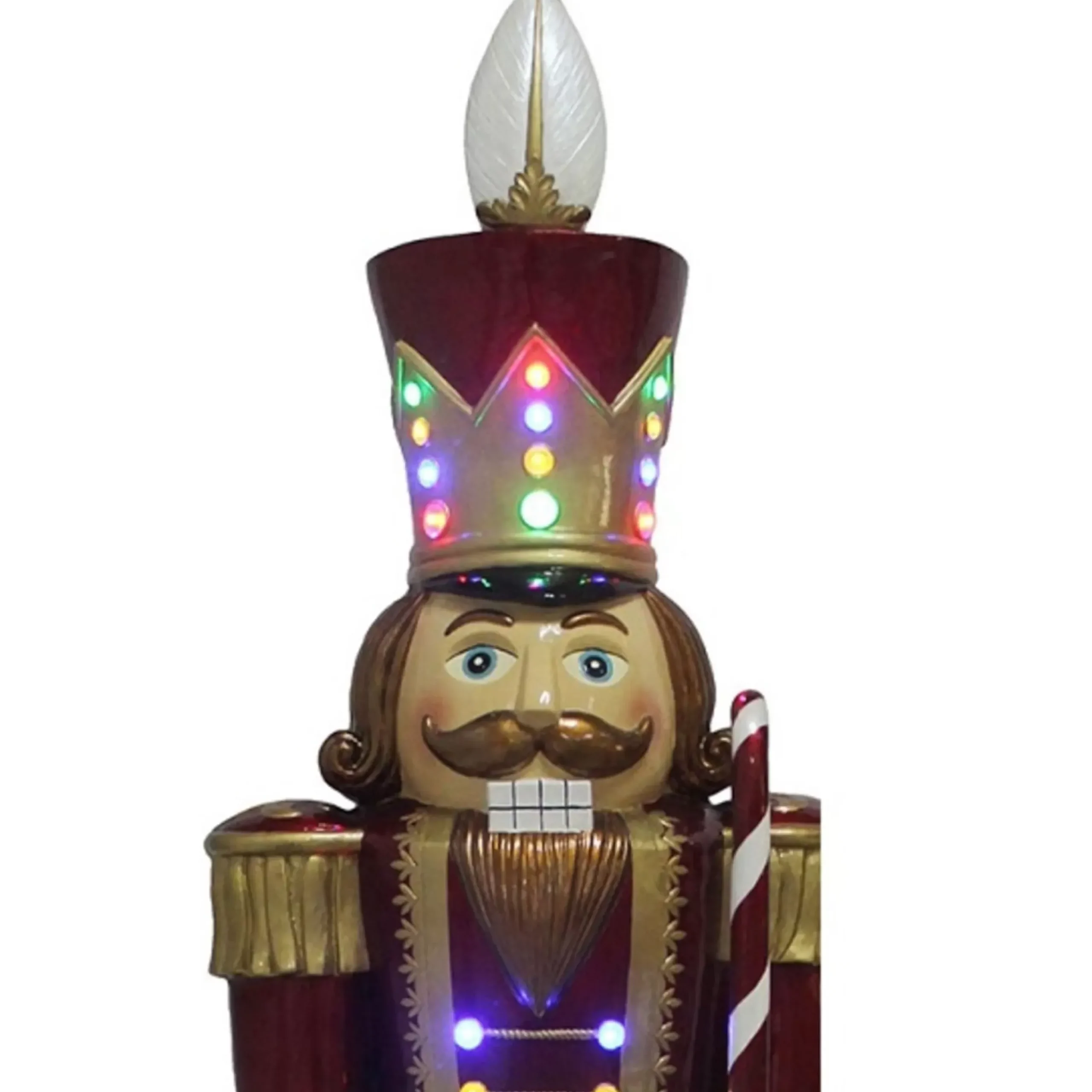 Nutcracker With Led Multicolour Lights - 152Cm