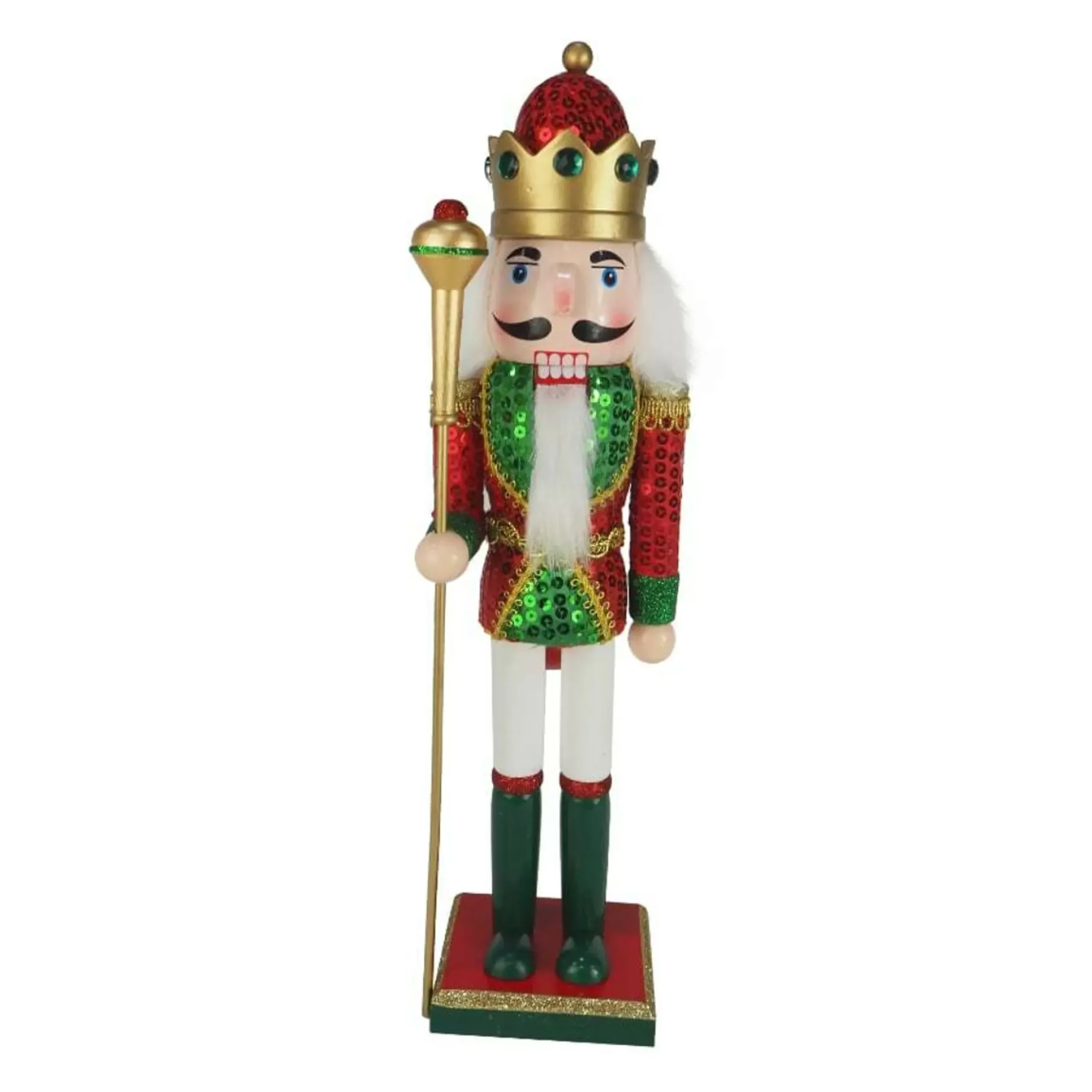 Nutcracker With Sequin Jacket & Hat (3 Styles) - 38Cm