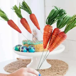 Orange Carrot Pick On Stem - 36Cm