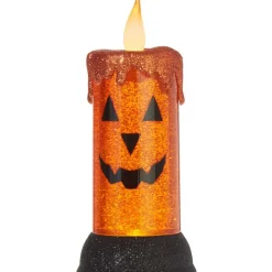 Orange Jack O' Lantern Candle - 27Cm