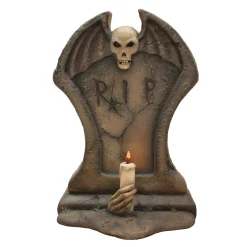 Outdoor Gravestone With Candle - 103Cm
