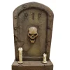Outdoor Halloween Tombstone With 2 Candles - 124Cm