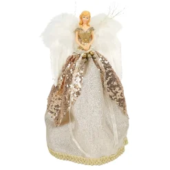 Pink Champagne Angel Cone Tree Topper - 30Cm