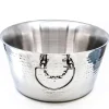Pirrot Stainless Steel Beaten Champagne Bucket - 37Cm