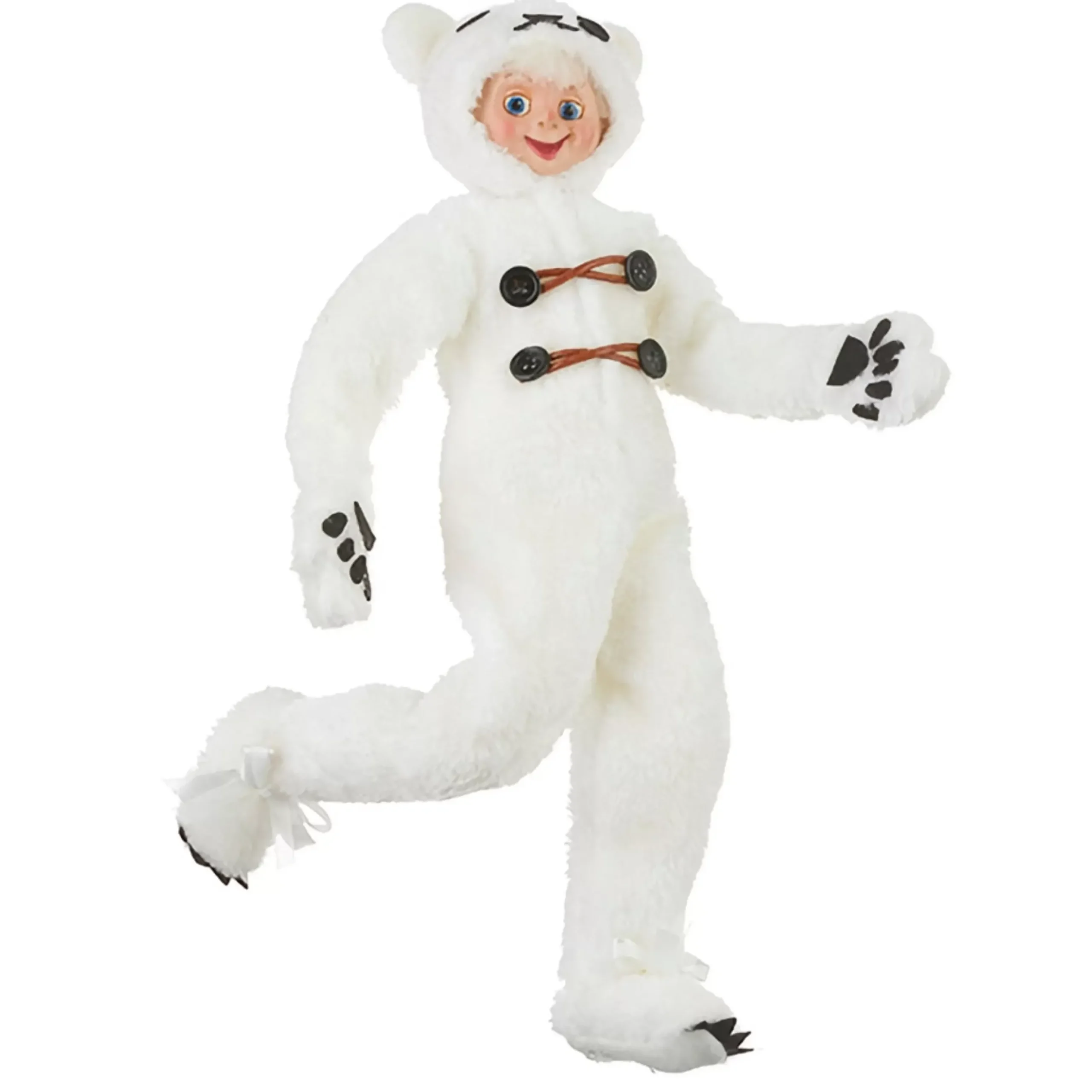 Polar Bear Posable Elf - 40.5Cm