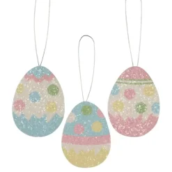Polka Dot Egg Tin Ornament (3 Designs) - 10Cm