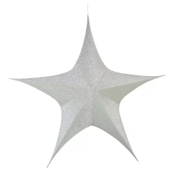 Pop Up Silver Tinsel Star - 180Cm