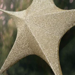 Pop-Up Tinsel Star Gold - 65Cm