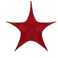 Pop-Up Tinsel Star Red - 65Cm