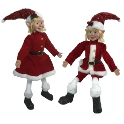 Posable Girl Or Boy Christmas Elf - 45Cm
