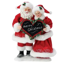 Possible Dreams Santa And Mrs Claus Wishing You The Merriest - 27Cm