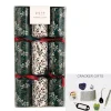 Premium Green White Holly Christmas Crackers (Pack Of 6) - 30Cm