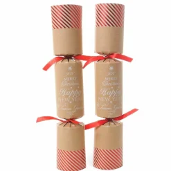 Premium Natural Red Word Tree Cracker (Pack Of 6) - 30Cm