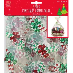 Printed Hamper Bag Pack Of 2 (3 Styles) - 63Cm