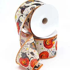 Pumpkins N Spiderwebs Halloween Ribbon - 10M