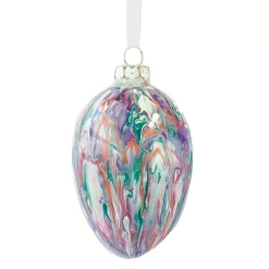 Purple Glass Melt Egg - 12Cm