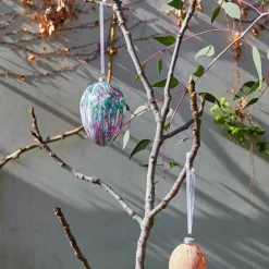 Purple Glass Melt Egg - 12Cm