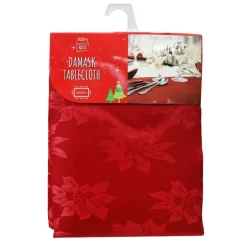Red Damask Tablecloth - 225Cm
