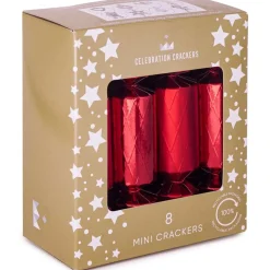 Red Diamond Mini Christmas Cracker (Pack Of 8) - 14Cm