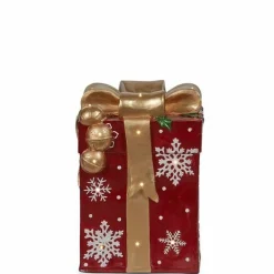 Red Gift Box With Gold Bow - 54Cm