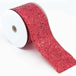 Red Glitter Ribbon - 10M
