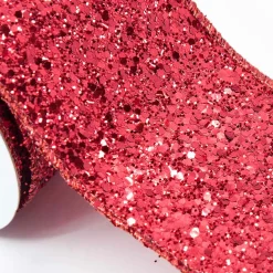 Red Glitter Ribbon - 10M