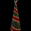 Red Green Light Up Christmas Cone Tree - 300Cm