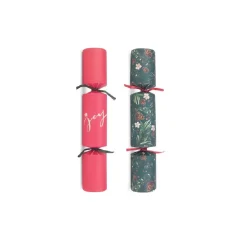 Red Green Winter Foliage Christmas Crackers (Pack Of 6) - 30Cm