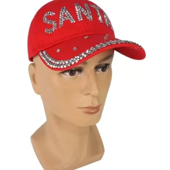 Red Jewelled Christmas Baseball Cap
