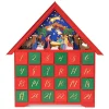 Red Nativity Scene Advent Calendar Lightup - 45Cm