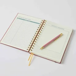 Red Polka Dot Christmas A5 Organiser Journal - 21Cm