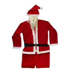 Red Santa Claus Suit Costume - Adult